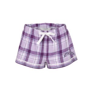 Northwestern University Wildcats Women's Lavender Sophie Plaid Flannel Boxer Short