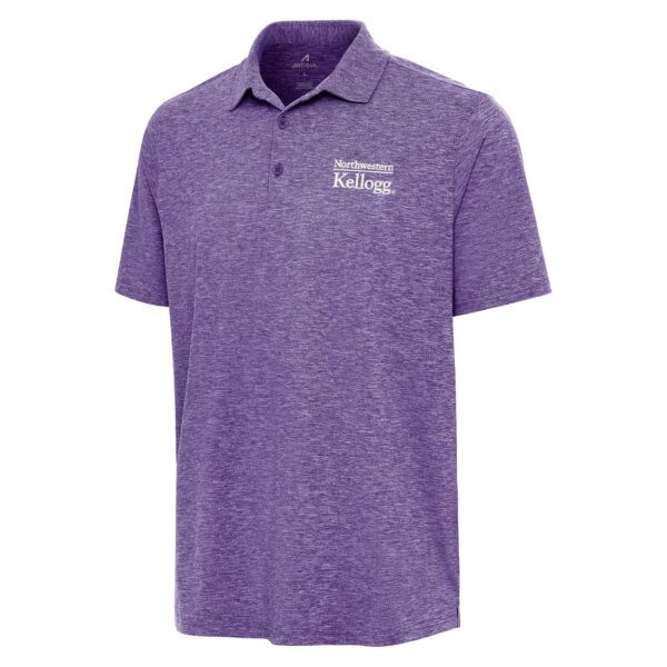 Northwestern I Kellogg Antigua Men's PAR3 Purple Heather Polo Shirt -2