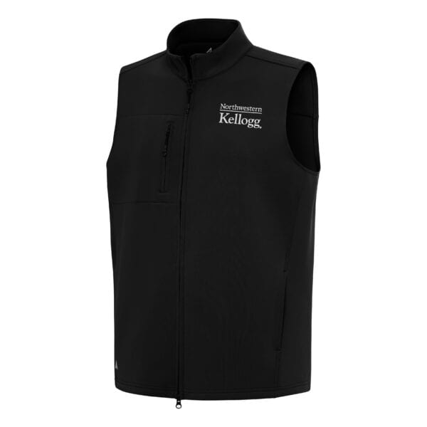 Northwestern I Kellogg Men's Antigua Black Demand FZ Vest-2