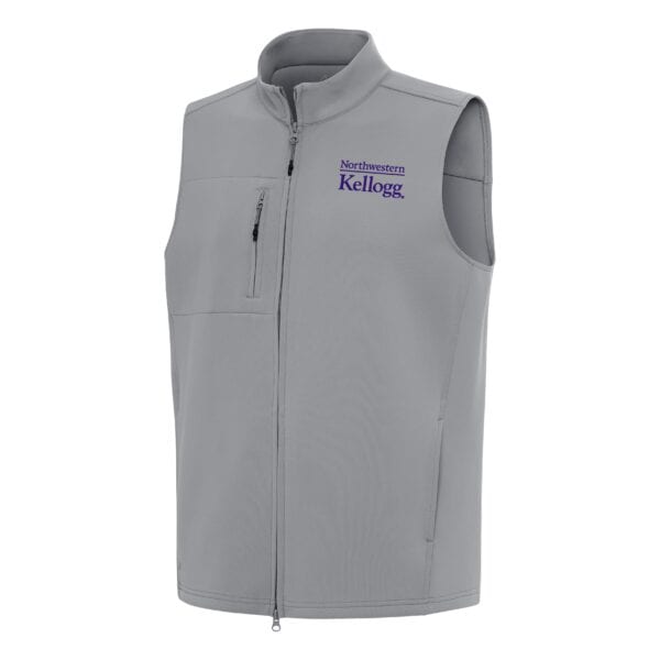 Northwestern I Kellogg Men's Antigua Skyscraper Demand FZ Vest-2
