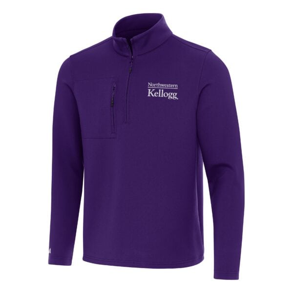 Northwestern I Kellogg Antigua Men's Purple Insider 1/4 Zip Pullover-2