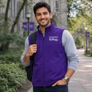 Northwestern I Kellogg Men's Antigua Purple Demand Vest