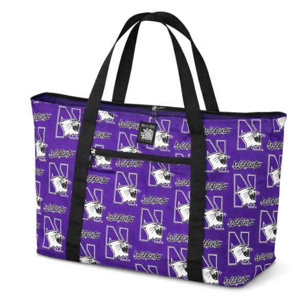 Northwestern University Wildcats Purple all Over Design Jumbo Tote Bag 22"WX13"HX5"D - Image 4