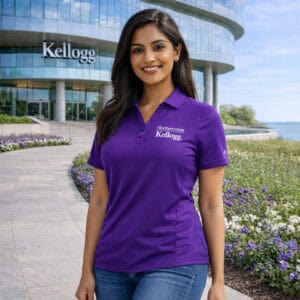 Northwestern I Kellogg Antigua Women's Tribute Purple Polo