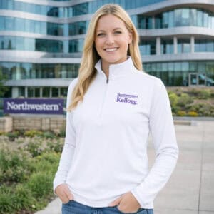 Kellogg Women's Antigua Tribute 1/2 Zip Pullover in White