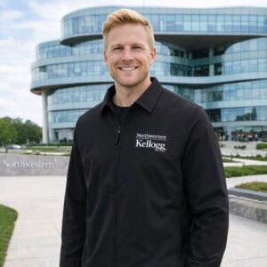 Northwestern I Kellogg Antigua Men's Pivot Black Jacket