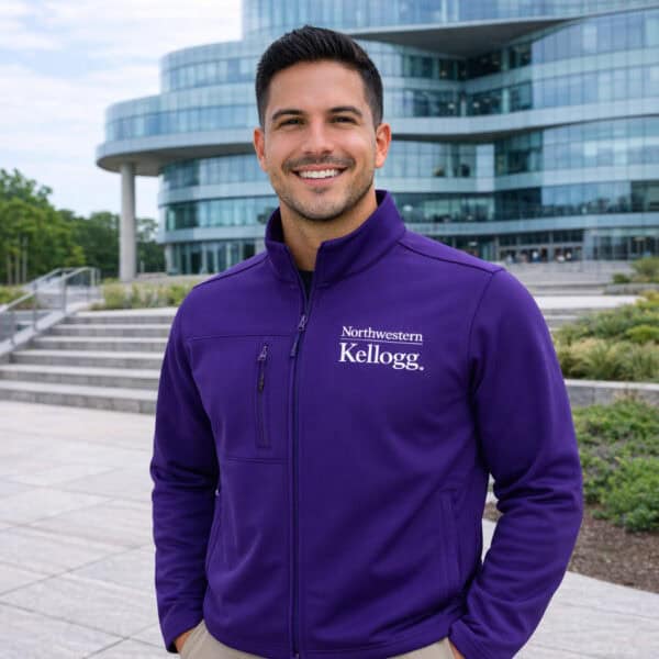 Northwestern I Kellogg Antigua Men's Objection Purple Jacket