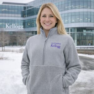 Northwestern I Kellogg Women's Antigua Skyscraper Figure 1/4 Zip Pullover