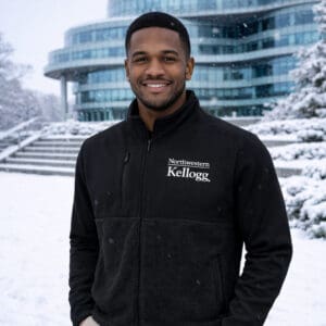 Northwestern I Kellogg Antigua Men's Daily Fused Black Jacket