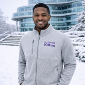 Northwestern I Kellogg Antigua Men's Daily Fused Skyscraper Jacket