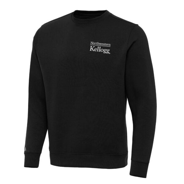 Northwestern I Kellogg Antigua Men's Victory Black Crewneck Sweatshirt -2