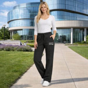 Northwestern I Kellogg Women's Antigua Victory Black Sweatpants