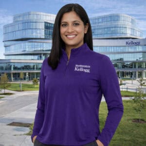 Northwestern I Kellogg Women's Antigua Purple Intent 1/4 Zip Pullover