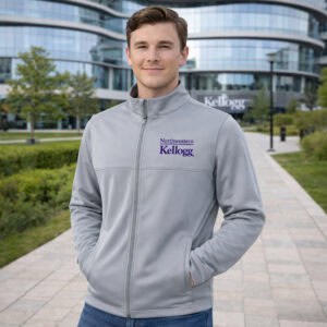 Northwestern I Kellogg Antigua Men's Skyscraper Links 2 Golf Jacket -1