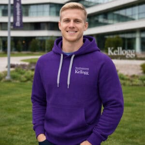 Northwestern I Kellogg Antigua Men's Victory Purple Pullover Hood -2