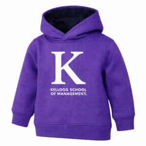 Northwestern I Kellogg Colosseum Toddler Purple Hooded Sweatshirt with K Design