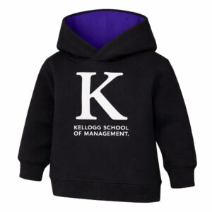 Northwestern I Kellogg Colosseum Toddler Black Hooded Sweatshirt with K Design