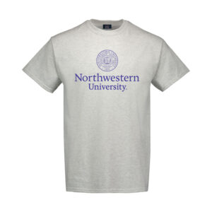 Northwestern University Wildcats Men's MV Marble Heather Classic Tee with Seal Design