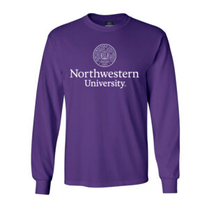 Northwestern University Wildcats Men's MV Purple Classic Long Sleeve Tee with Seal Design