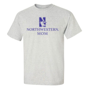 Northwestern University Wildcats Men's MV Marble Heather Classic Tee with Northwestern Mom & N-Cat Design