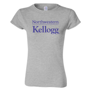 Northwestern I Kellogg Women's MV Softstyle Sport Grey Tee Shirt