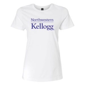 Northwestern I Kellogg Women's MV Softstyle White Tee Shirt