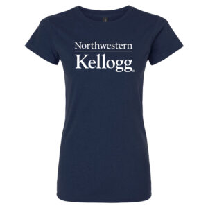 Northwestern I Kellogg Women's MV Softstyle Navy Tee Shirt
