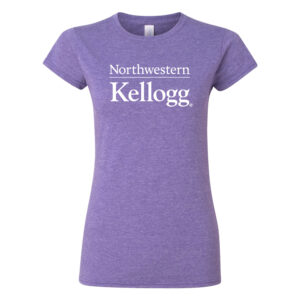 Northwestern I Kellogg Women's MV Softstyle Heather Purple Tee Shirt