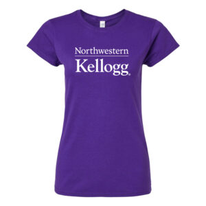 Northwestern I Kellogg Women's MV Softstyle Purple Tee Shirt