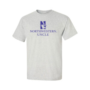 Northwestern University Wildcats Men's MV Marble Heather Classic Tee with Northwestern Uncle & N-Cat Design