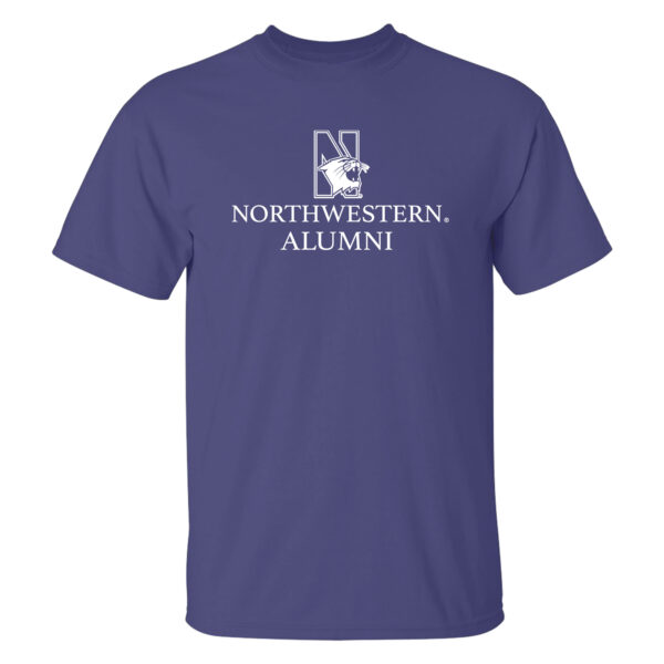 Northwestern University Wildcats Men's MV Purple Classic Tee with Northwestern Alumni & N-Cat Design