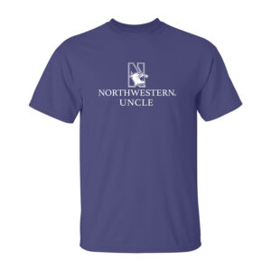 Northwestern University Wildcats Men's MV Purple Classic Tee with Northwestern Uncle & N-Cat Design