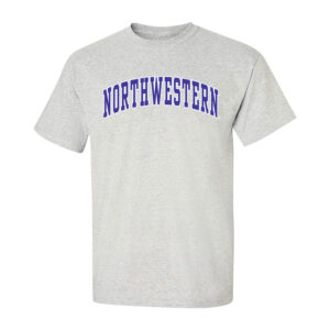 Northwestern University Wildcats Men's MV Marble Heather Classic Tee with Two Color Arch Design