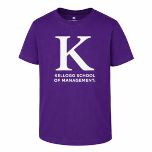 Northwestern | Kellogg Youth Colosseum Purple Short Sleeve Tee with K Design
