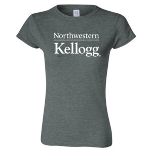 Northwestern I Kellogg Women's MV Softstyle Dark Heather Tee Shirt