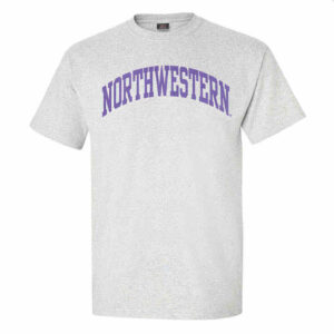 Northwestern University Wildcats Men's MV Marble Heather Classic Tee with One Color Arch Design