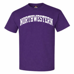 Northwestern University Wildcats Men's MV Purple Classic Tee with One Color Arch Design