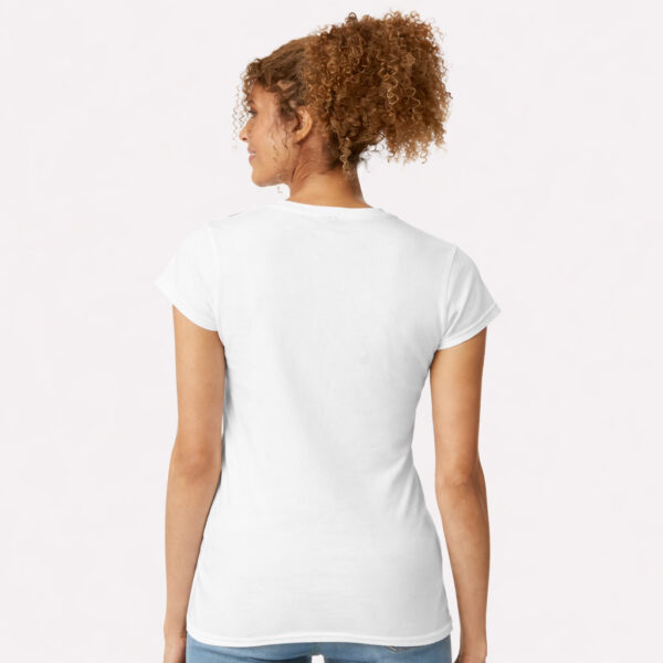 Northwestern University Wildcats Women's MV Softstyle Heather Purple Tee Shirt with One Color Northwestern Arch Design - Image 4