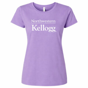 Northwestern I Kellogg Women's MV LAT Fine Jersey Lilac-Lavender Tee Shirt